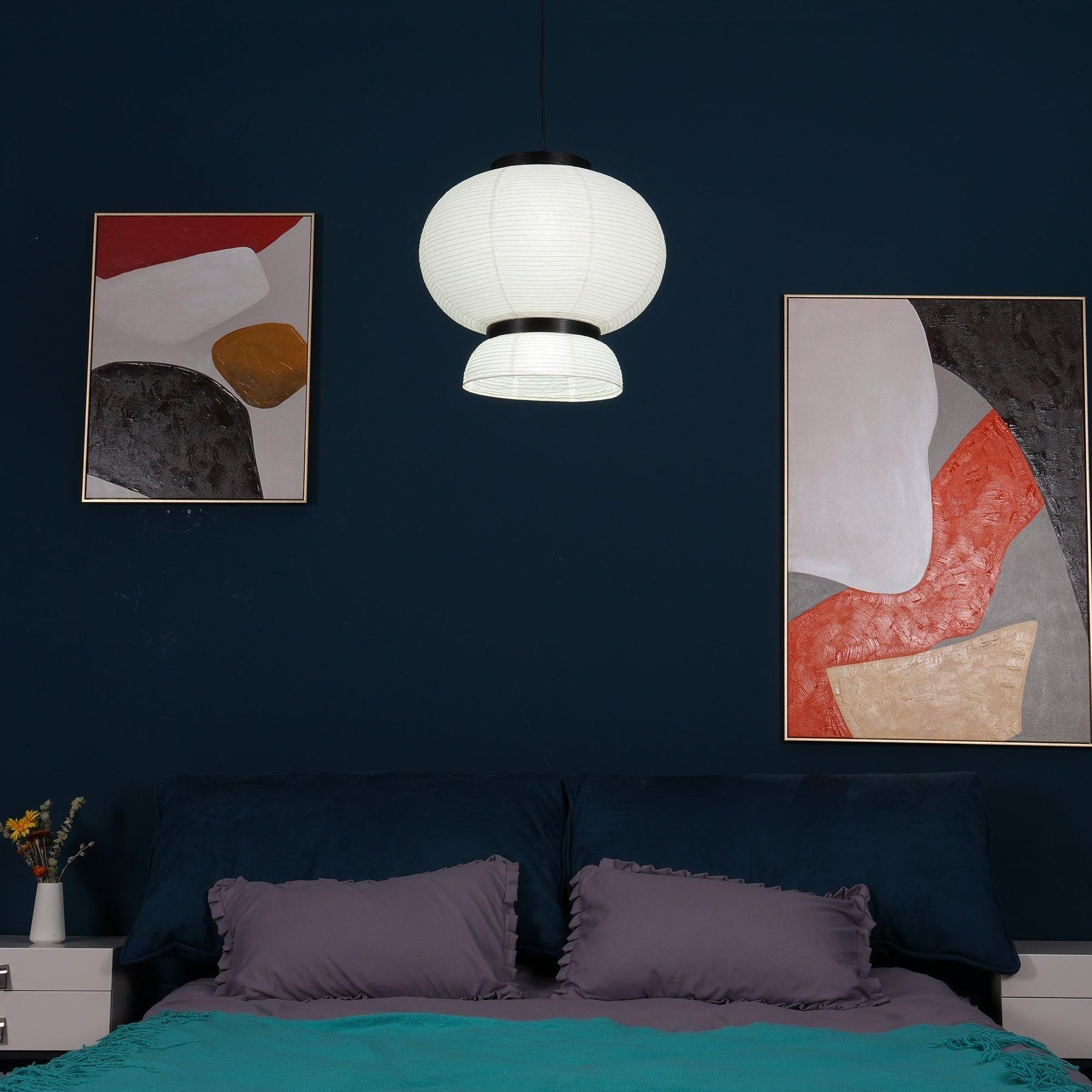 Japandi | Papier Hängeleuchte Deckenlampe