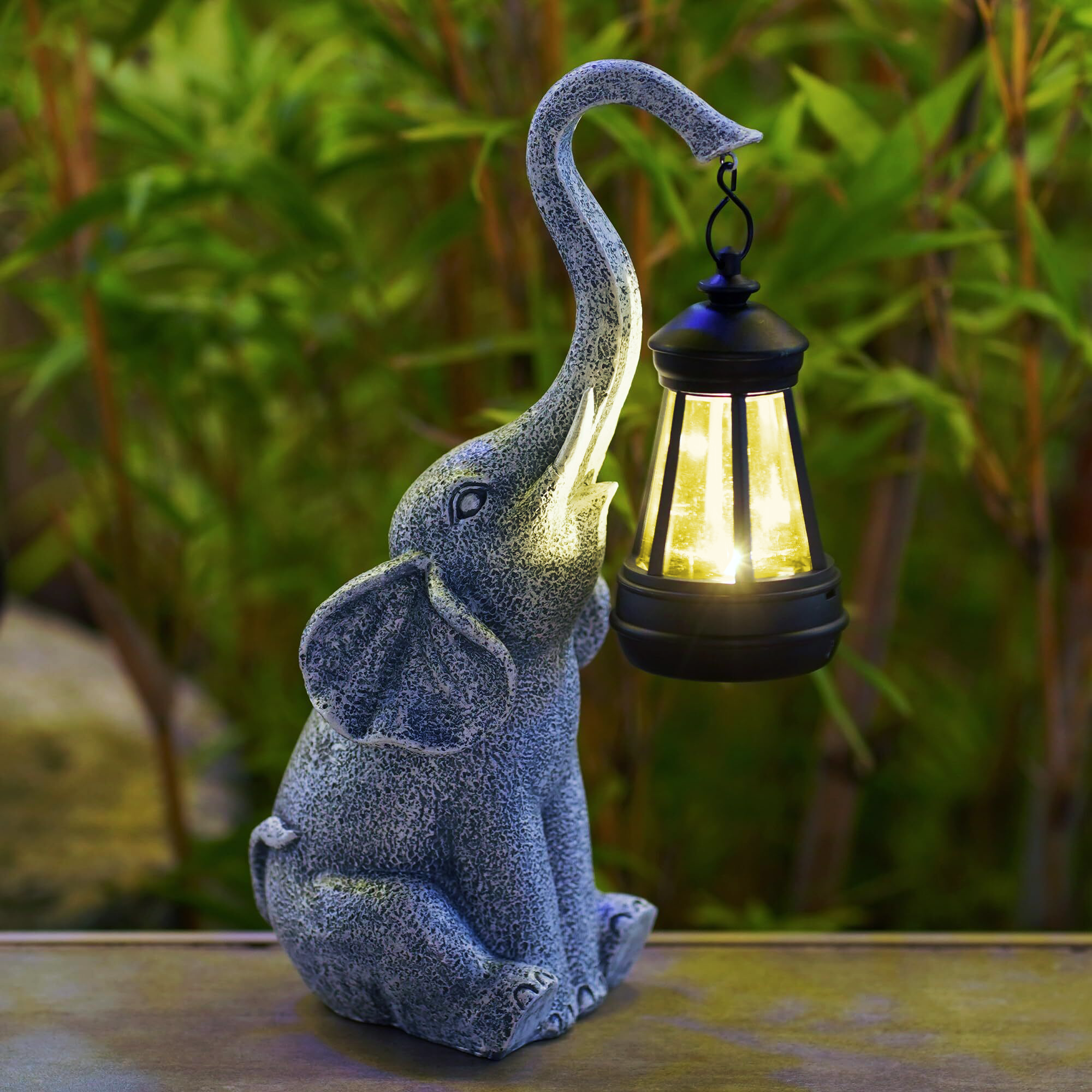 Sanura | Solar Gartenlampe mit Elefant Figur