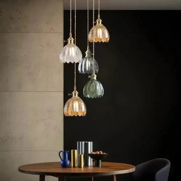 Corvya | Pendelleuchte im Glasblüten-Design