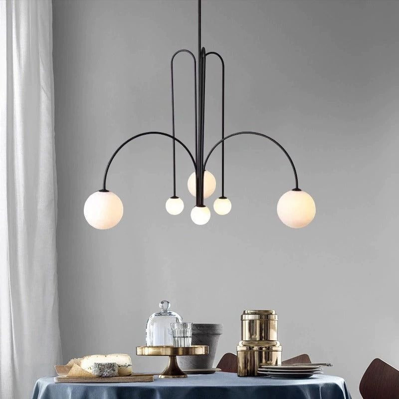 Arlina – Designer Deckenleuchte mit Glas-Kugeln