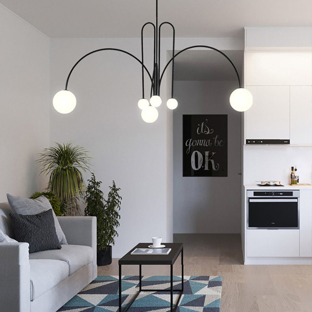 Arlina – Designer Deckenleuchte mit Glas-Kugeln