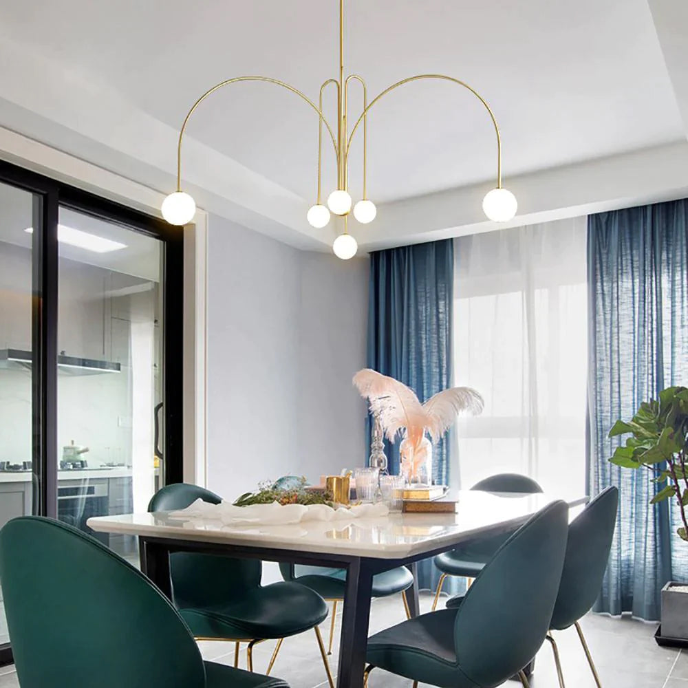 Arlina – Designer Deckenleuchte mit Glas-Kugeln
