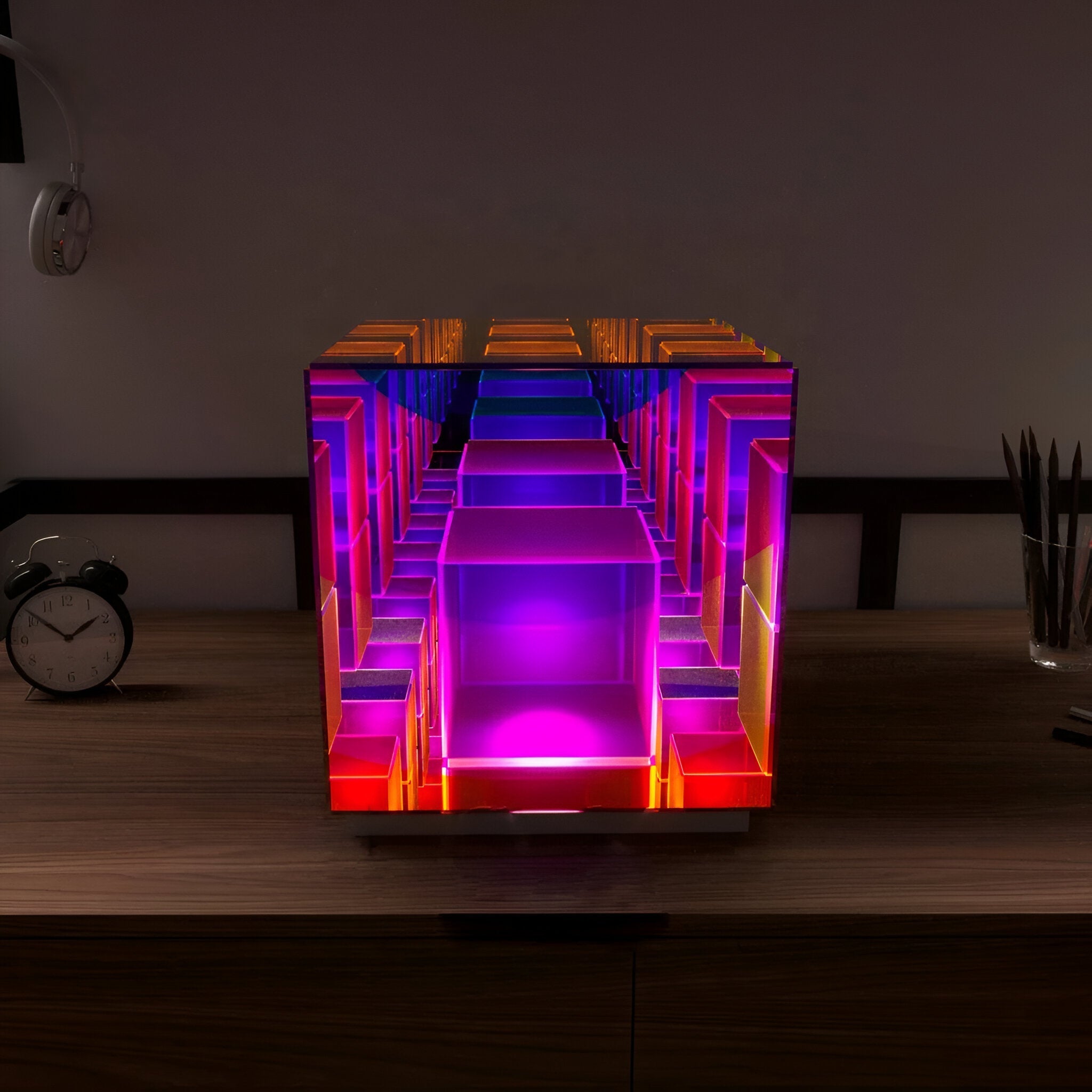 Verto | 3D LED Nachttischlampe Quadrat