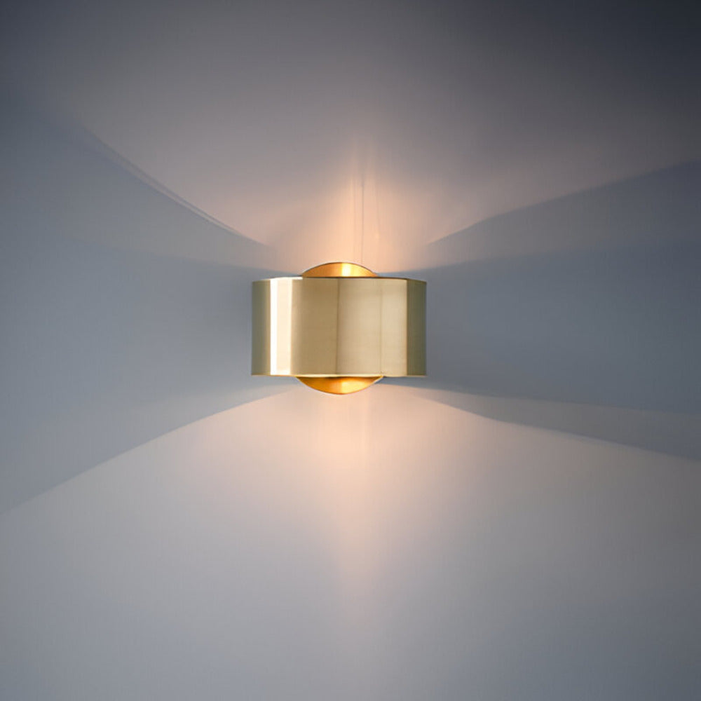 Homora | Goldene Trommel-Wandleuchte