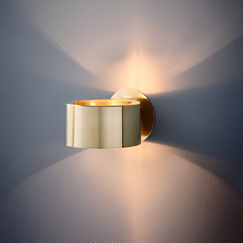Homora | Goldene Trommel-Wandleuchte