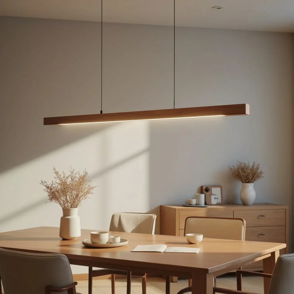 Cedira | Pendelleuchte im Holzleisten-Design