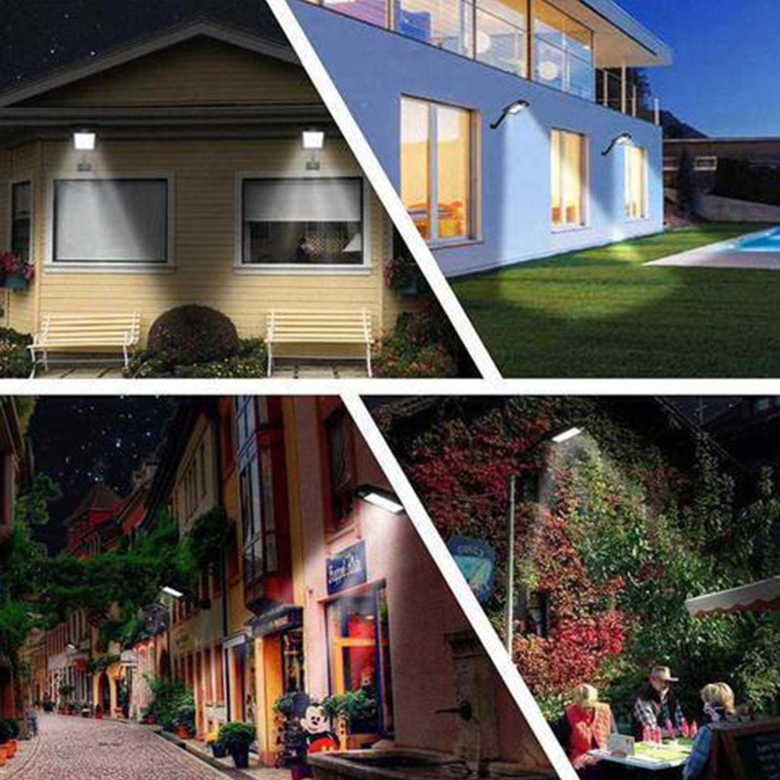 Veyron | Solar LED Wandleuchte mit Bewegungsmelder