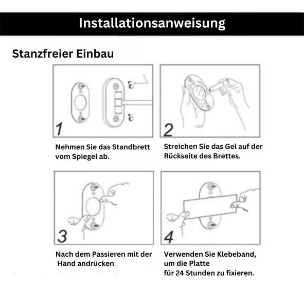 Glowix | Wiederaufladbarer LED-Badezimmerspiegel