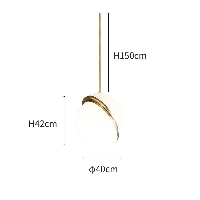 Solenne | Kugel Pendelleuchte mit Goldakzent