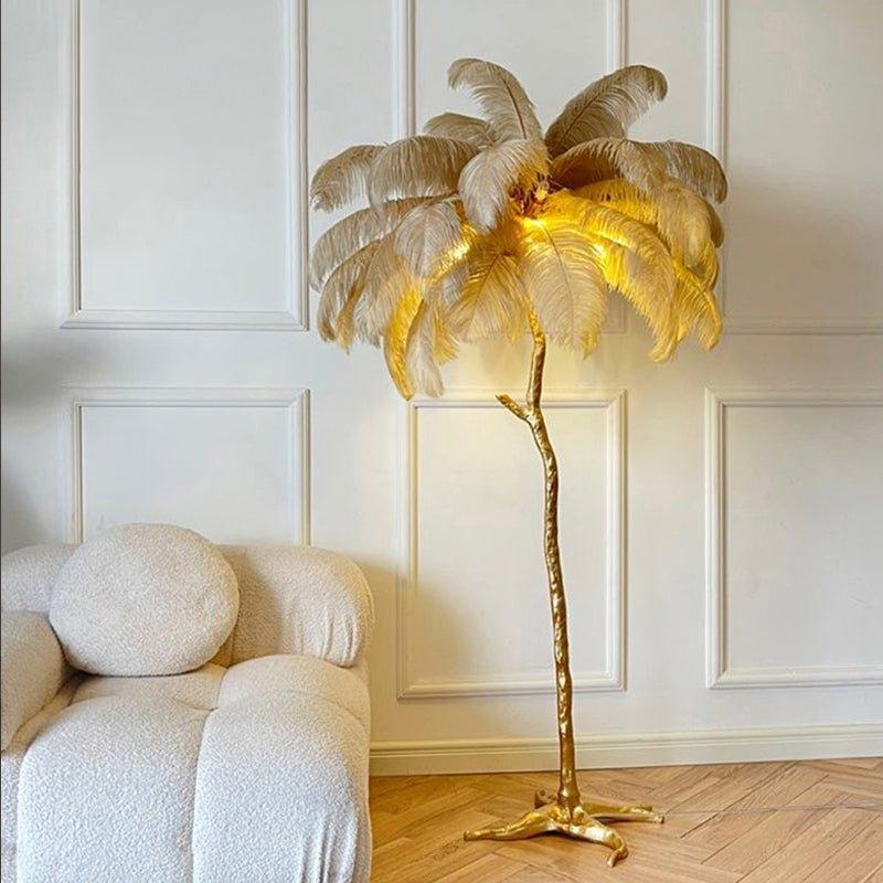 Nocturna | Stehlampe Mit Federschirm Modernes Design