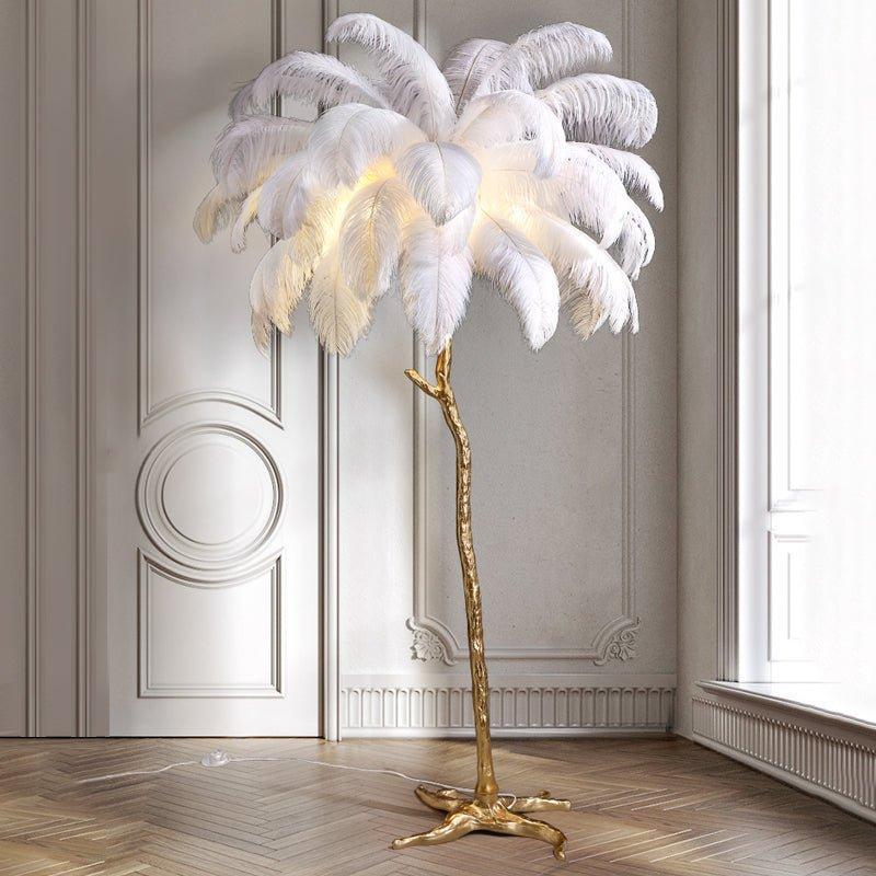 Nocturna | Stehlampe Mit Federschirm Modernes Design