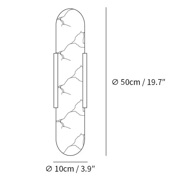 Marvella | LED Wandleuchte mit Marmoroptik