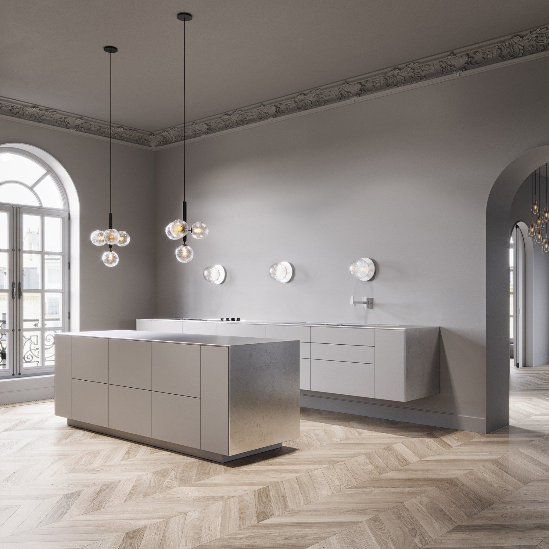 Lora | Moderne Glas-Hängelampe Kugelform Design