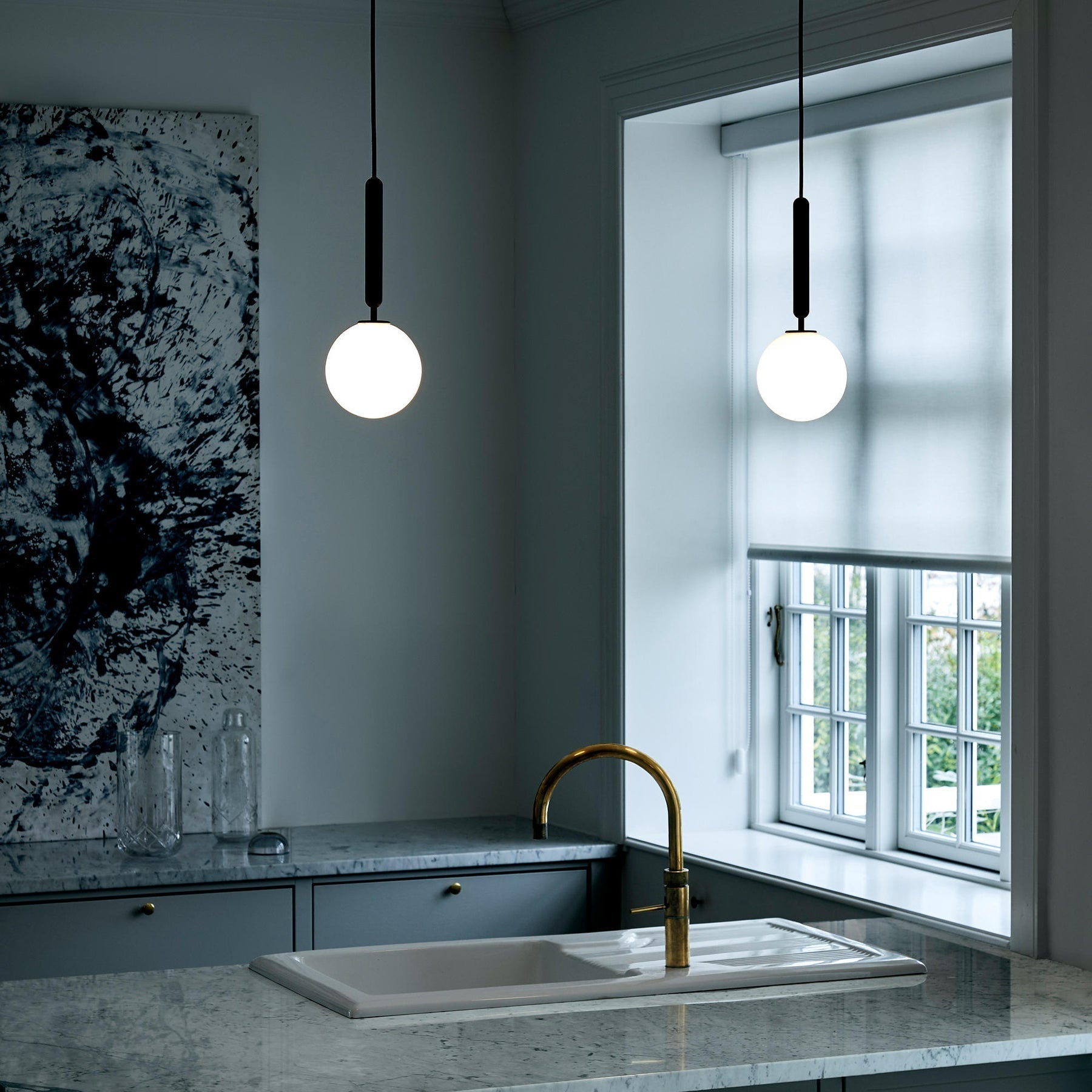 Lora | Moderne Glas-Hängelampe Kugelform Design