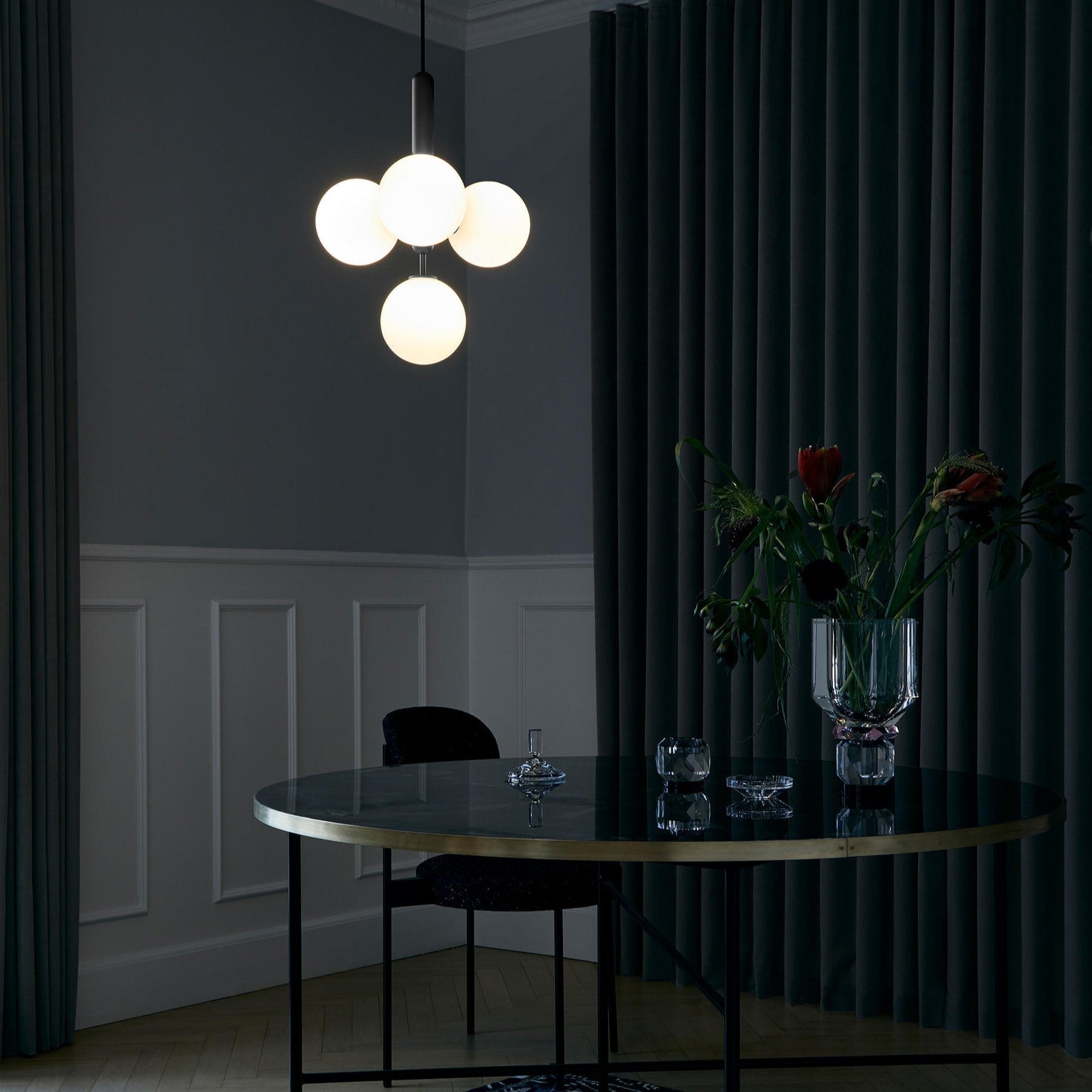 Lora | Moderne Glas-Hängelampe Kugelform Design