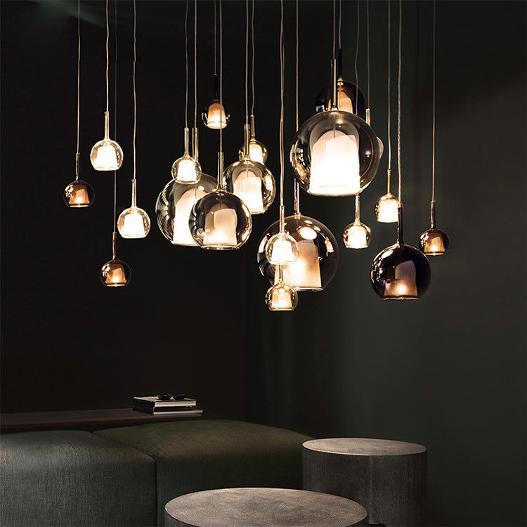 Lunovia | Pendelleuchte mit Glaskugel-Cluster