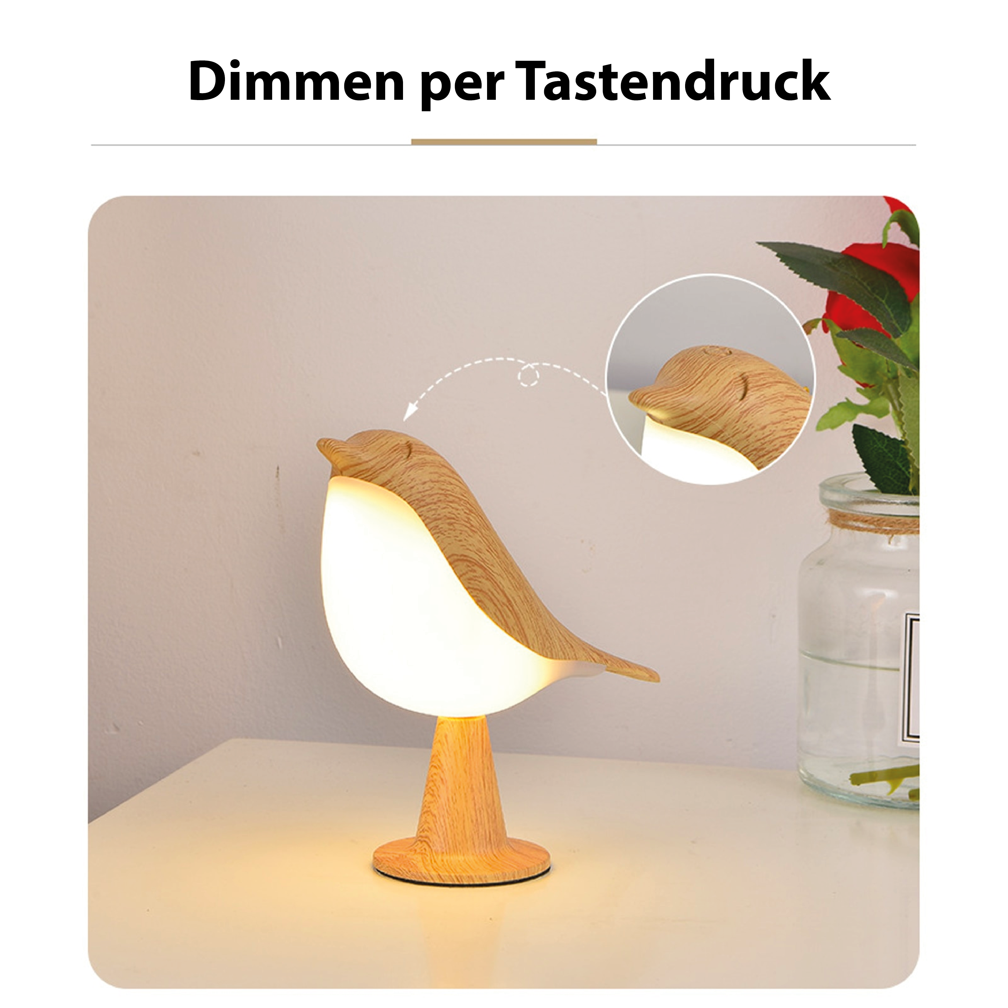 MissBird | Stilvolle Tischleuchte mit Vogelmotiv