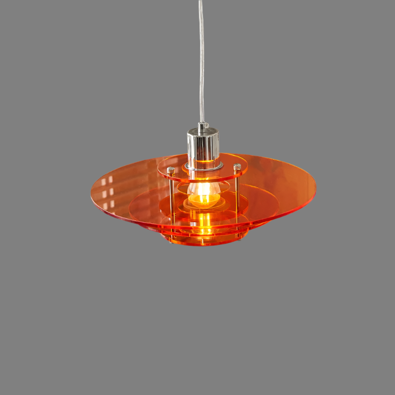 Luretta | Rote LED Pendellampe im Vintage-Look