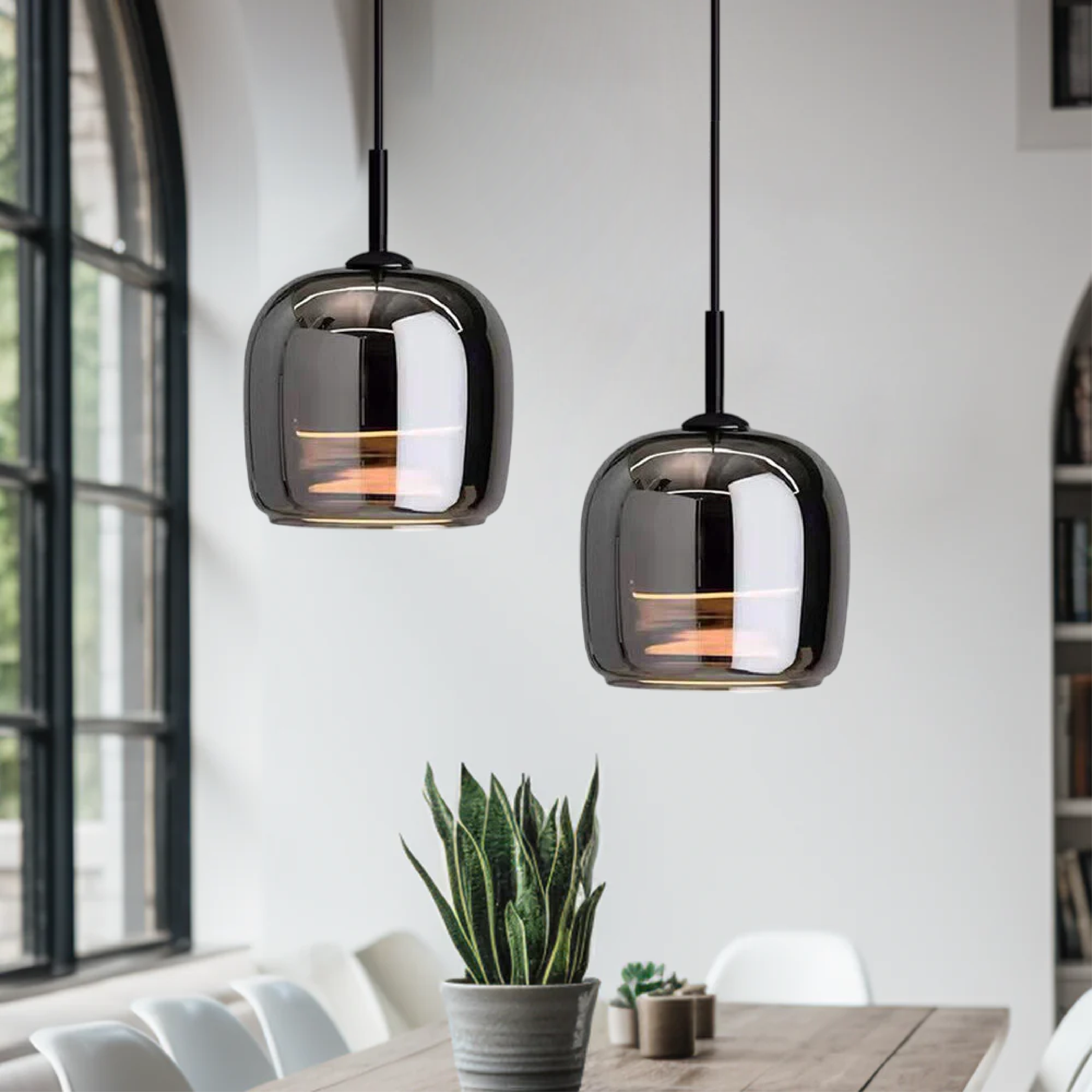 Glazura | Pendelleuchte aus Rauchglas