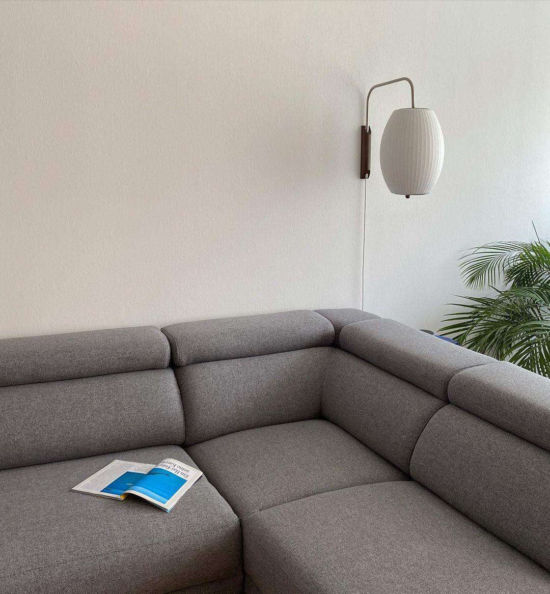 Eryvia | Stoff Oval Wandleuchte