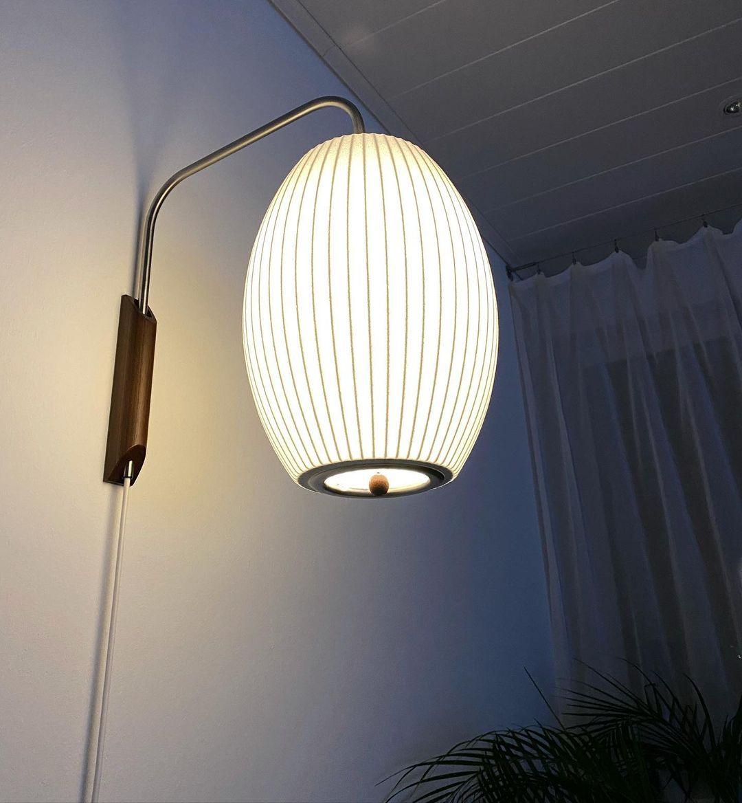Eryvia | Stoff Oval Wandleuchte