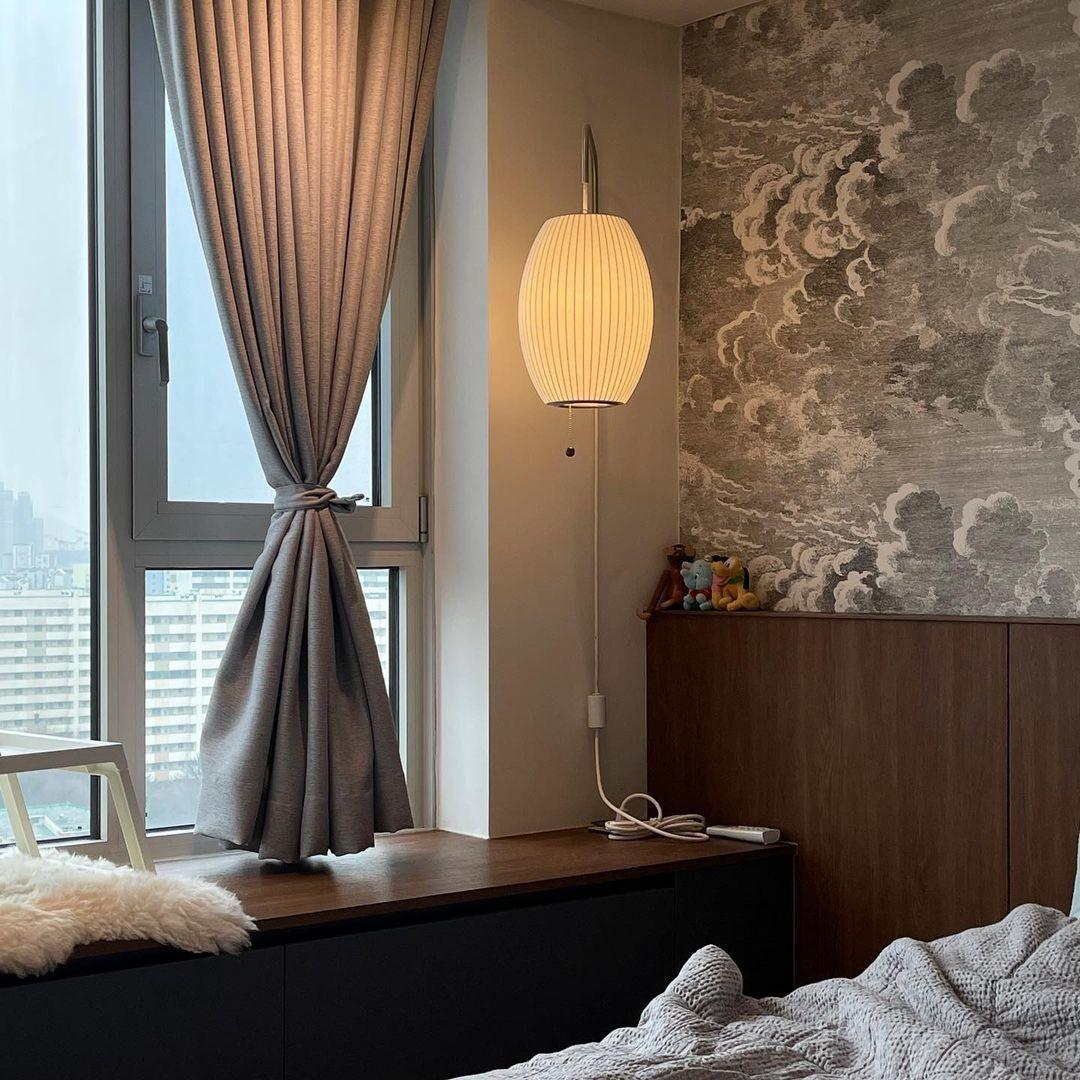 Eryvia | Stoff Oval Wandleuchte