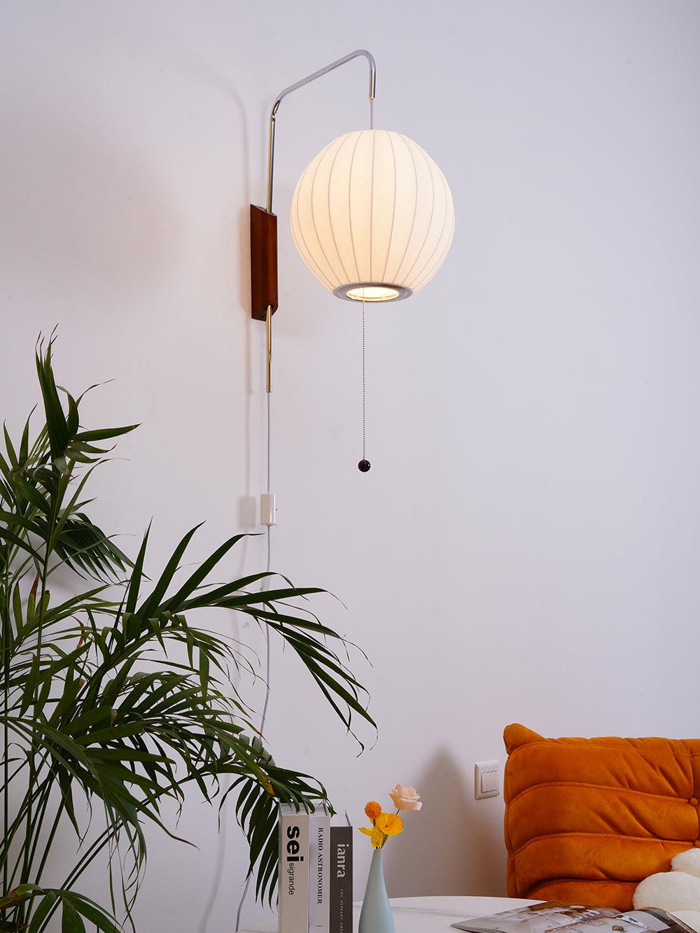 Eryvia | Stoff Oval Wandleuchte