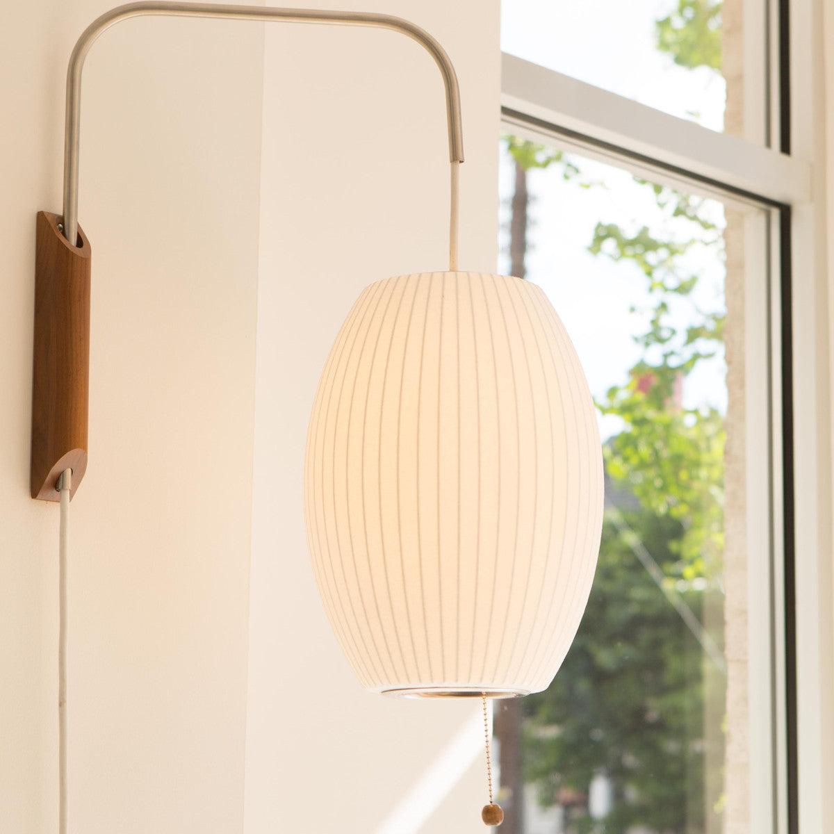 Eryvia | Stoff Oval Wandleuchte
