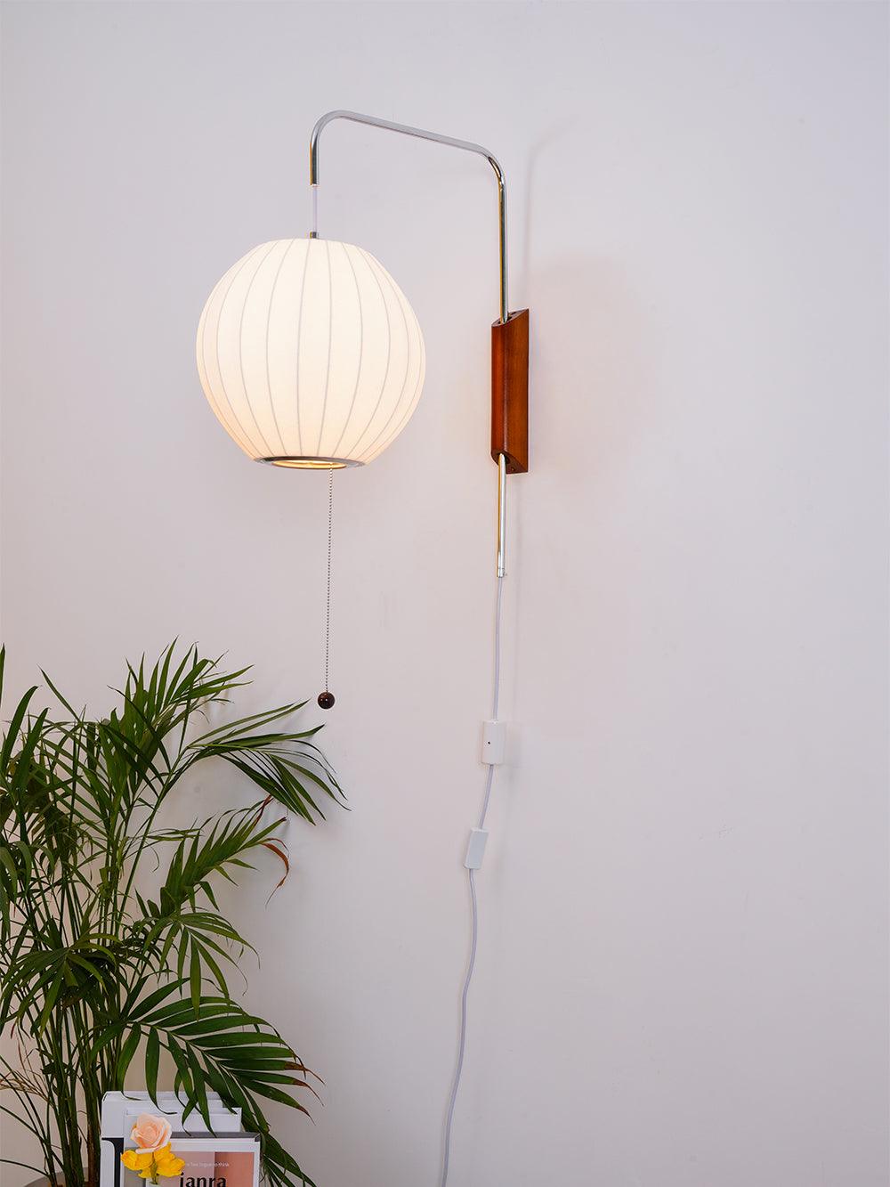 Eryvia | Stoff Oval Wandleuchte