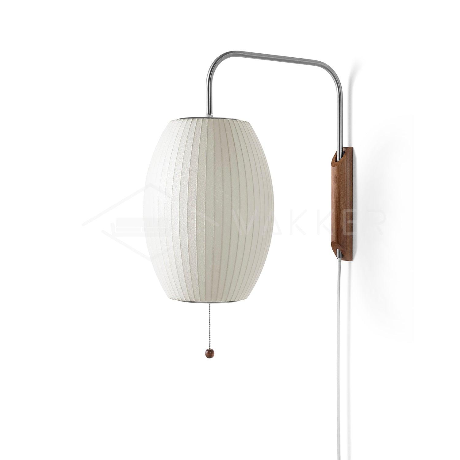 Eryvia | Stoff Oval Wandleuchte