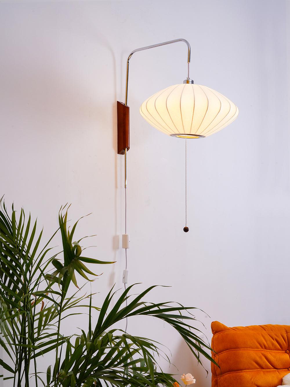 Eryvia | Stoff Oval Wandleuchte