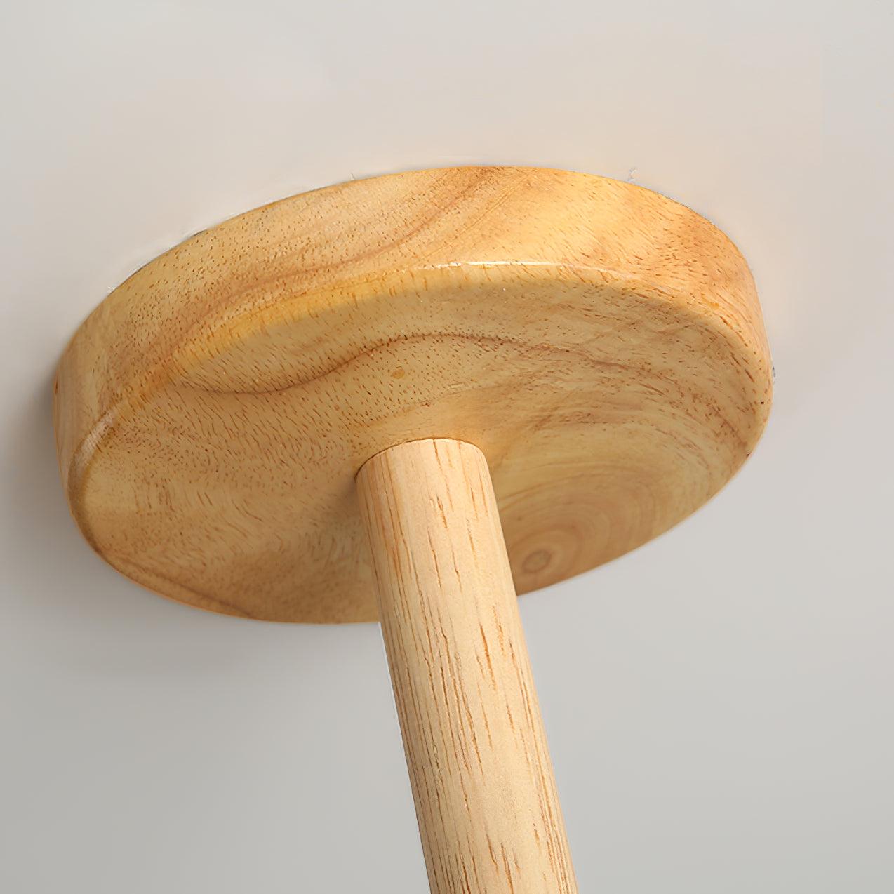 Trevian | Holz LED Deckenlampe mit 4 Flammen