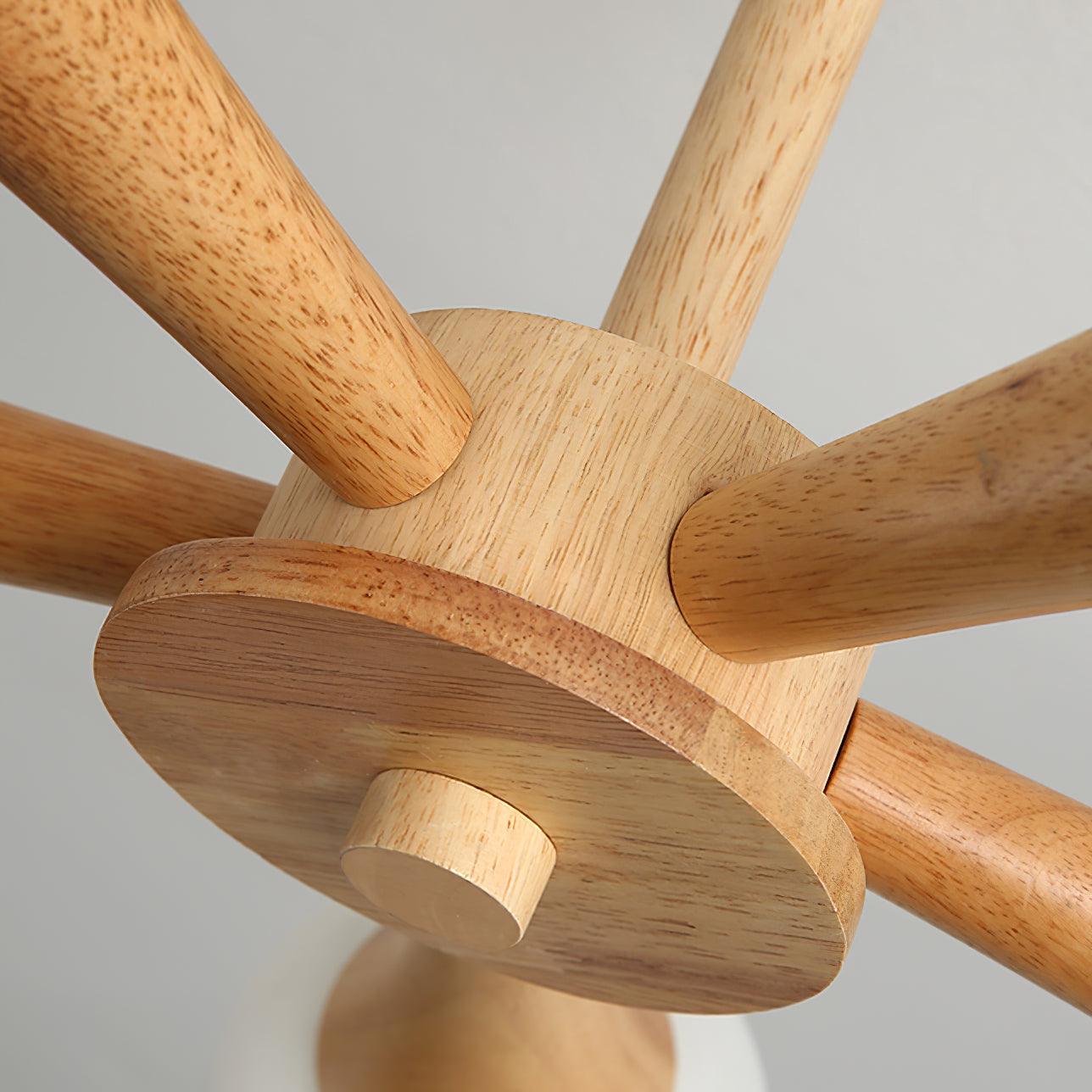 Trevian | Holz LED Deckenlampe mit 4 Flammen