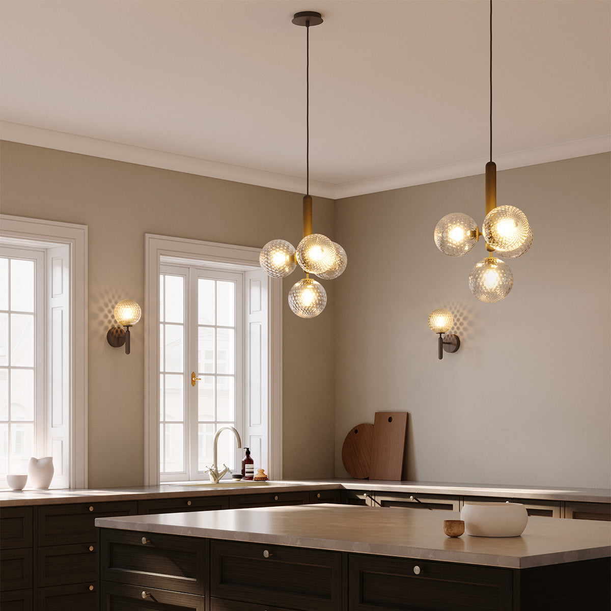 Lora | Moderne Glas-Hängelampe Kugelform Design