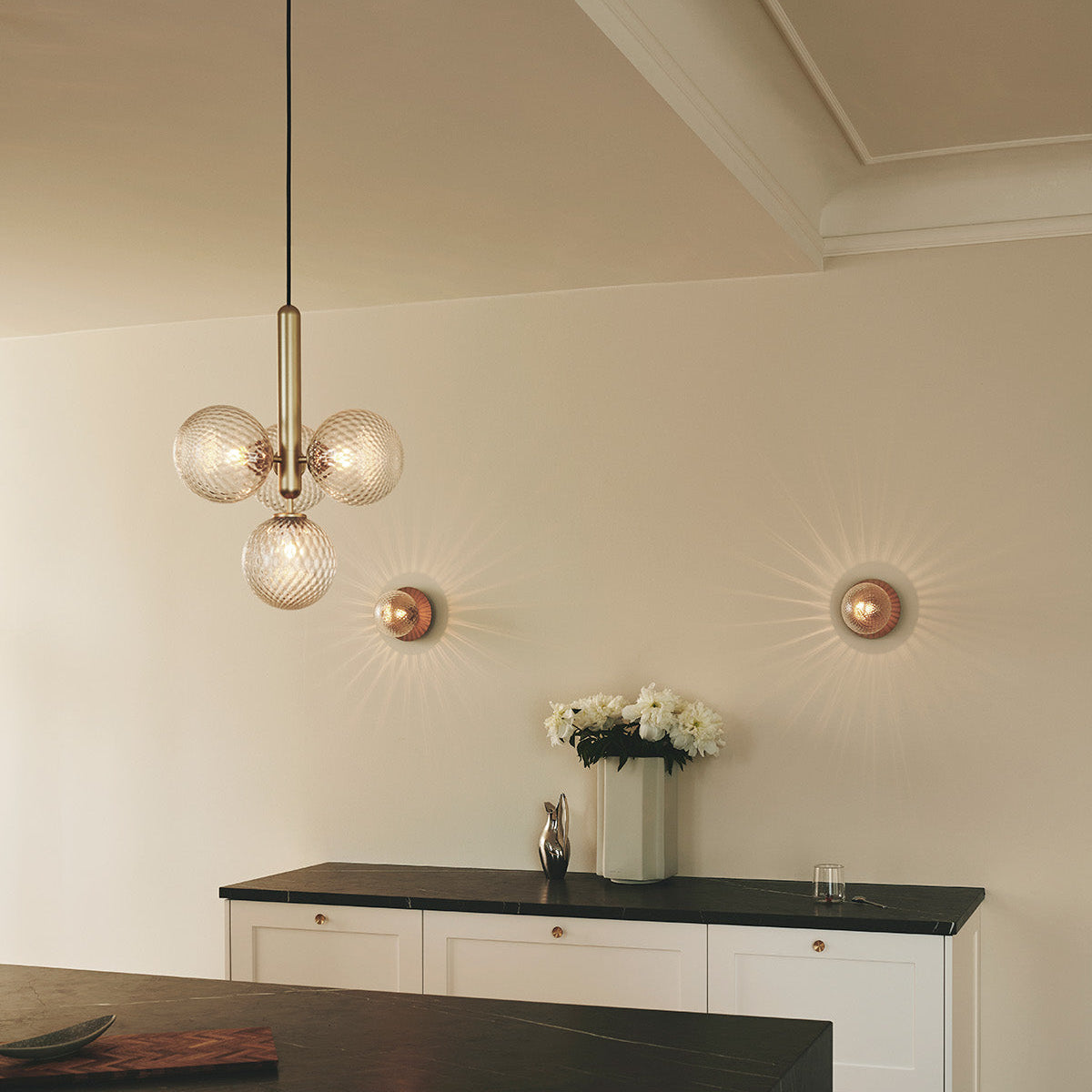 Lora | Moderne Glas-Hängelampe Kugelform Design