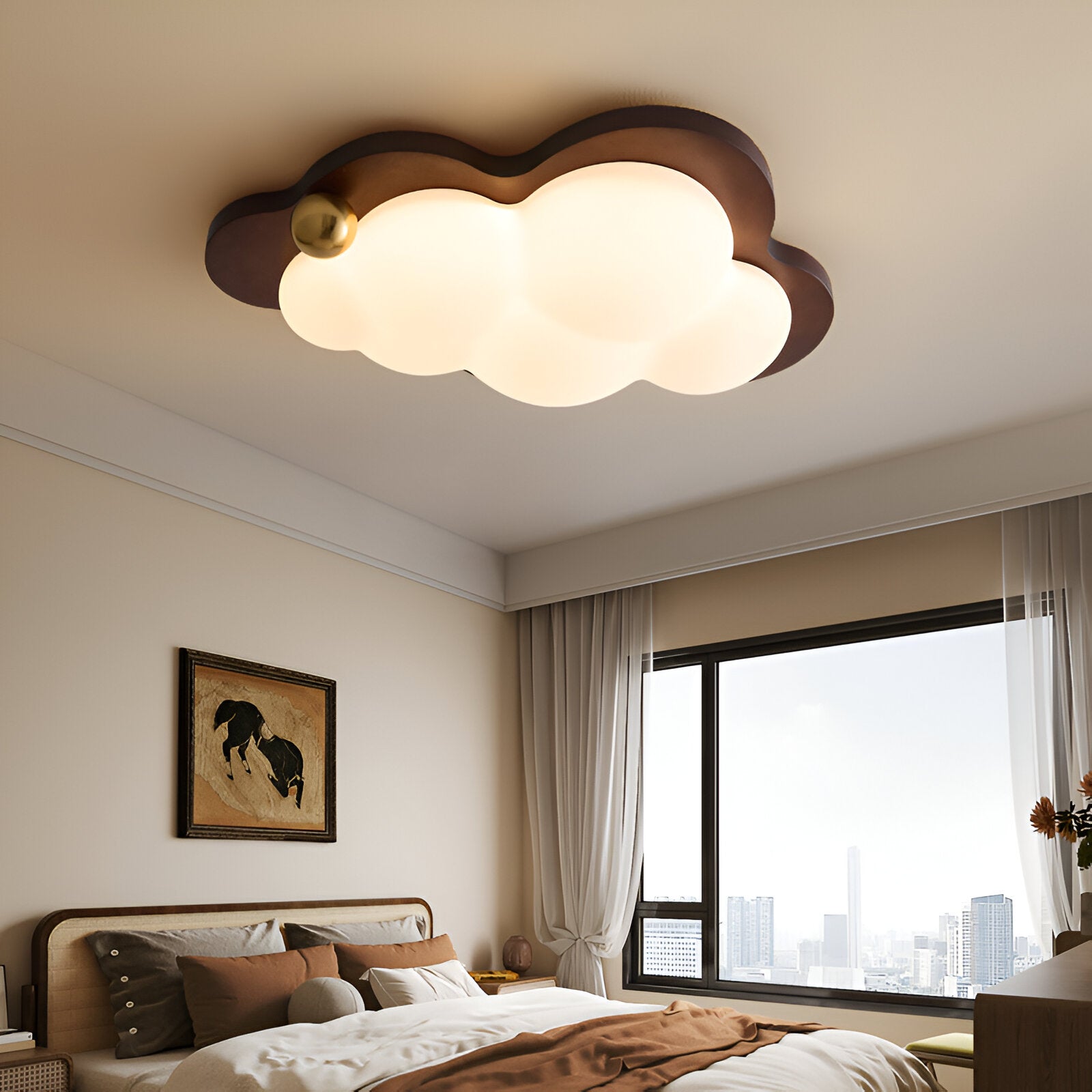 Loft | Holz LED Deckenleuchte