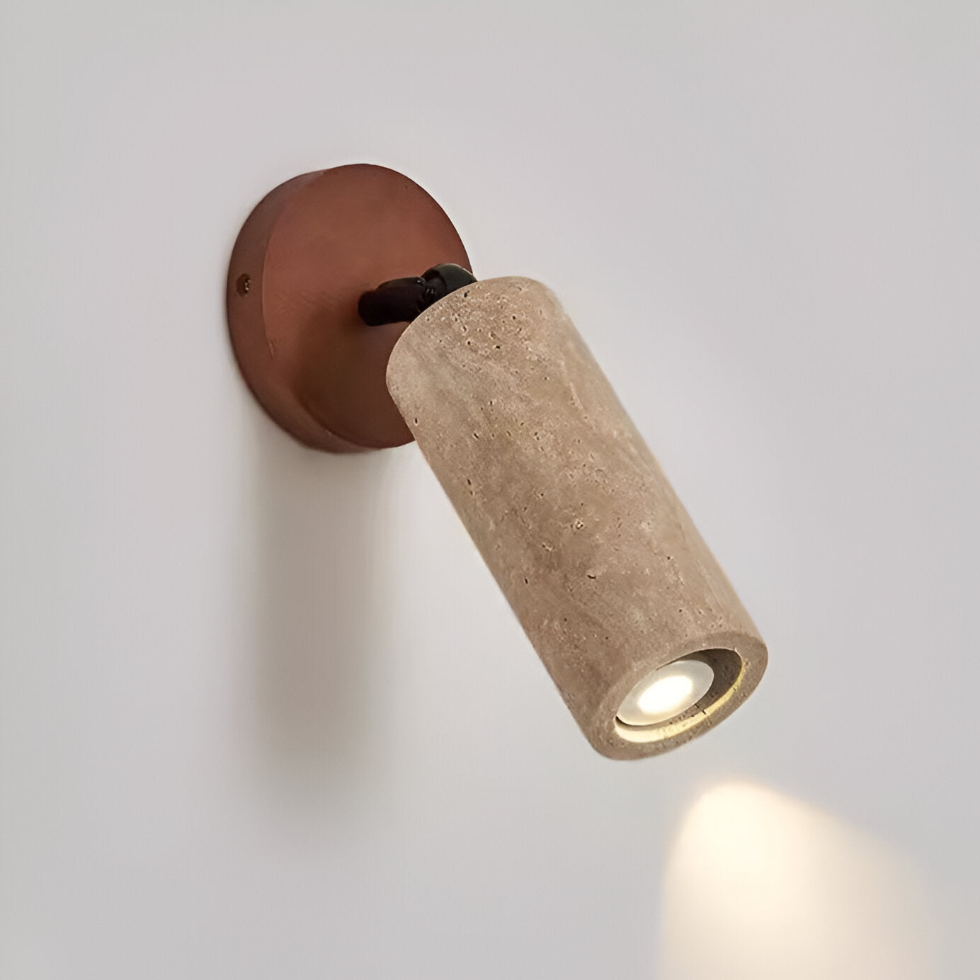 Travertin | Holz Verstellbare LED Wand- und Deckenleuchte
