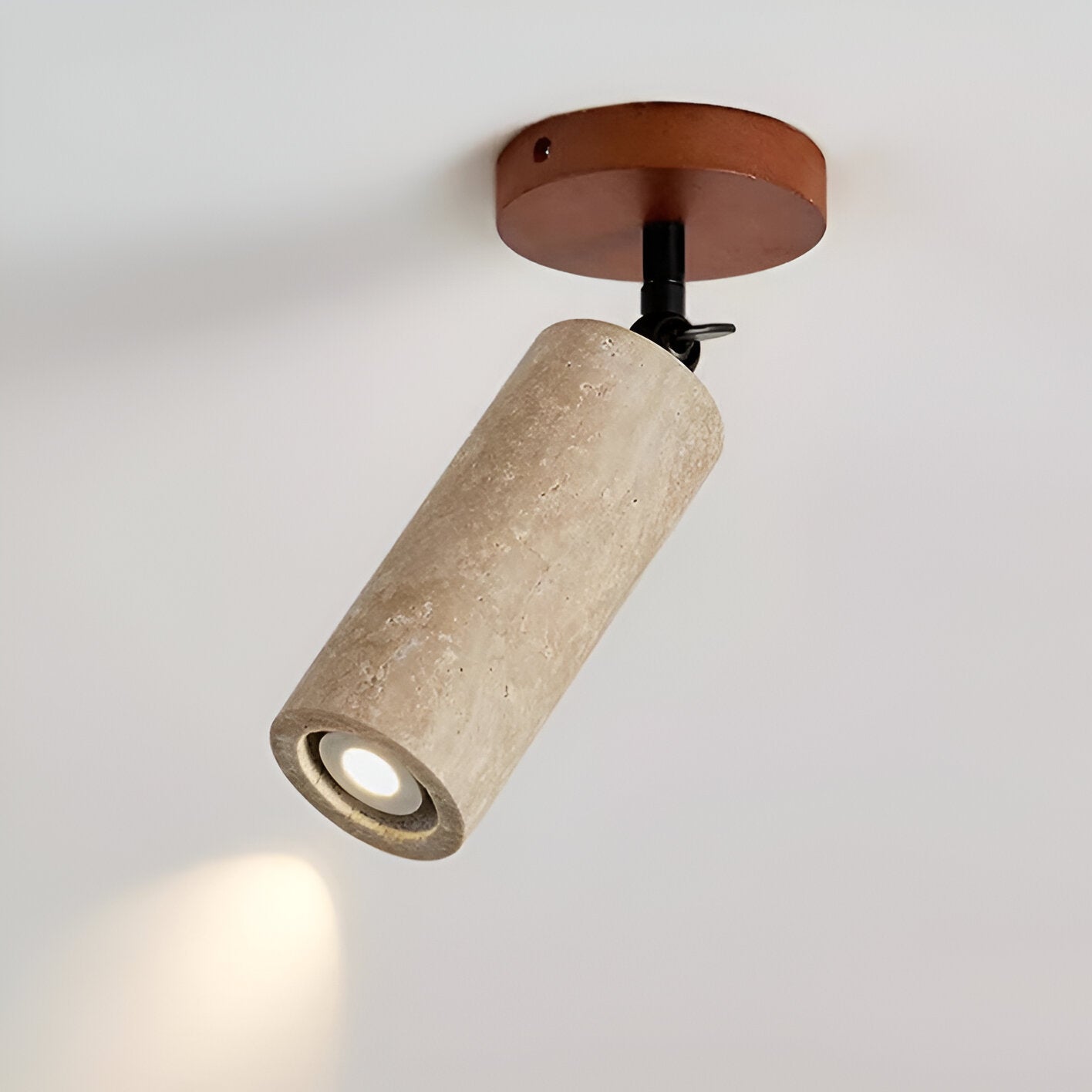 Travertin | Holz Verstellbare LED Wand- und Deckenleuchte