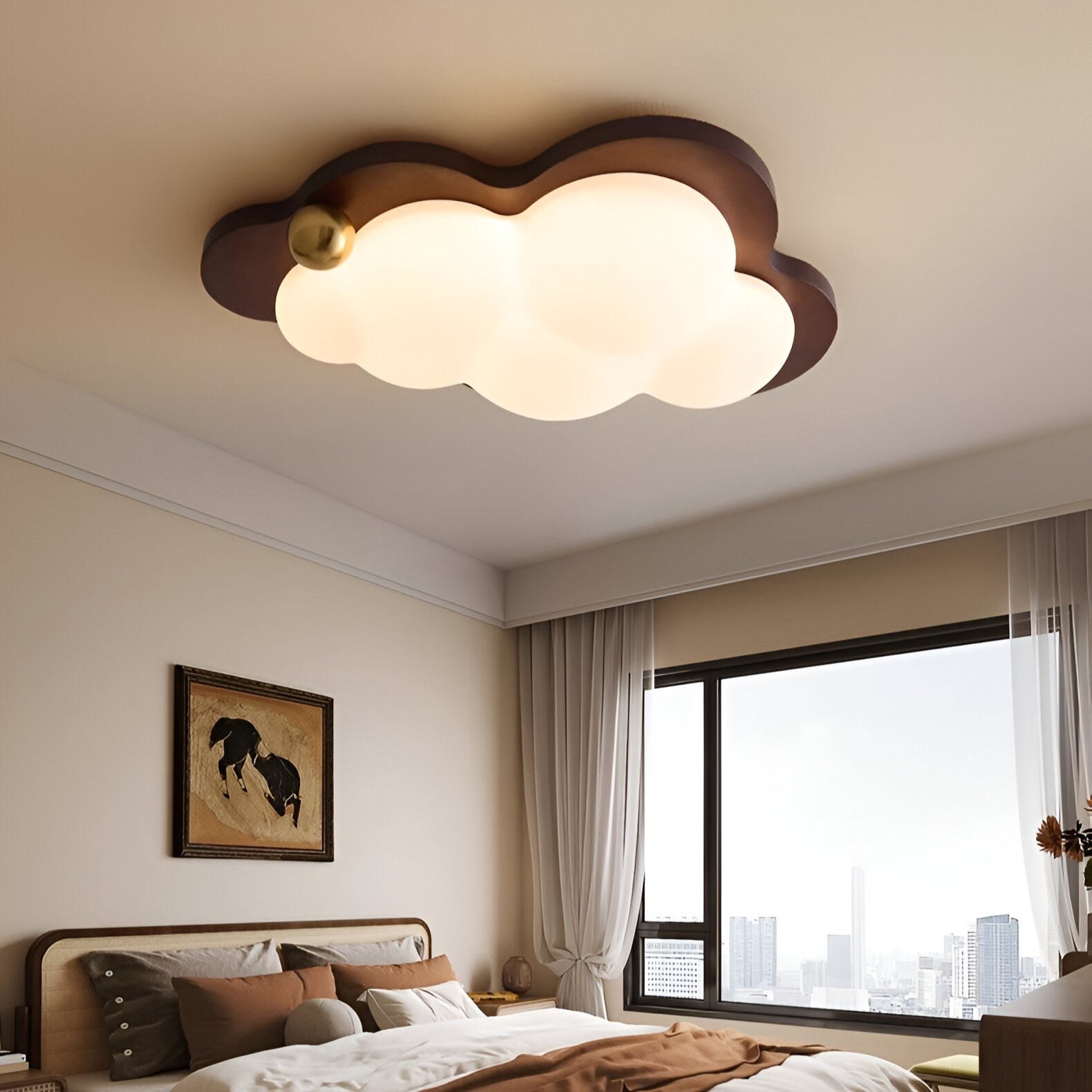 Loft | Holz LED Deckenleuchte