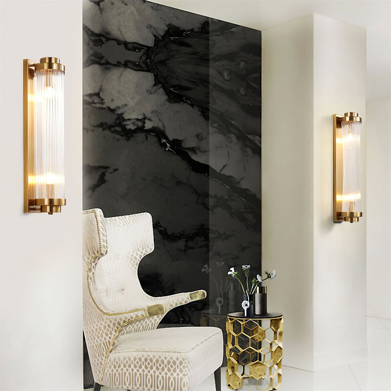 Retro | Glas LED Wandleuchte Vintage Stil
