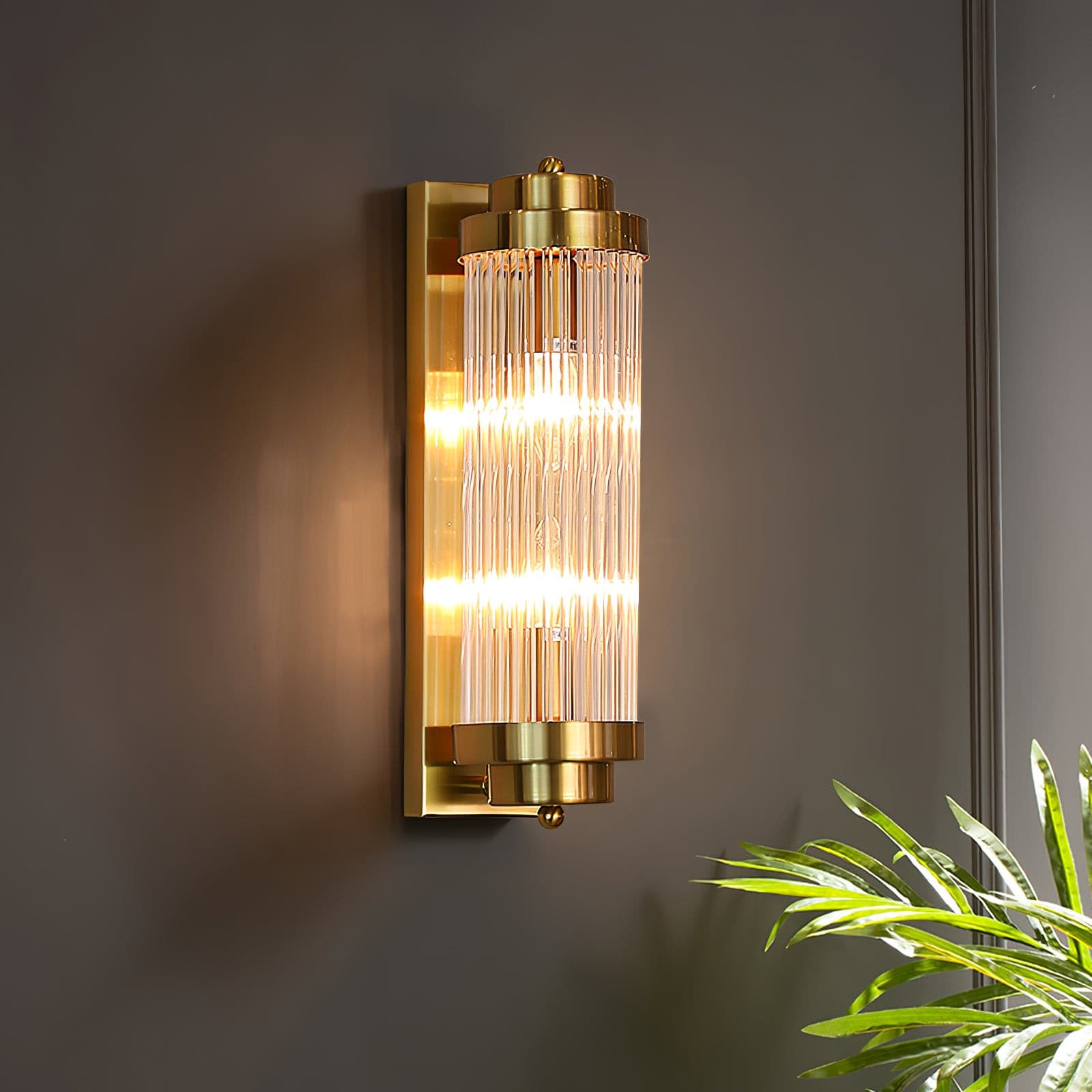 Retro | Glas LED Wandleuchte Vintage Stil