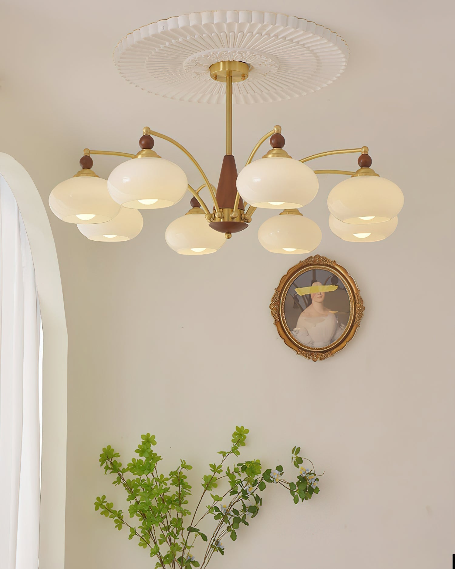 Clavira | Vintage-Deckenleuchte mit Opalglas