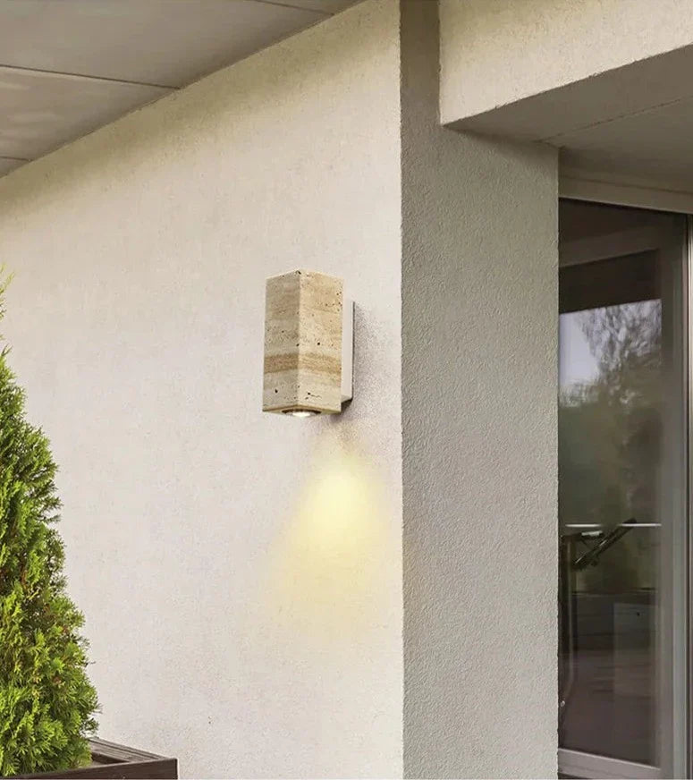 Travertin | Naturstein LED Wandleuchte Modern
