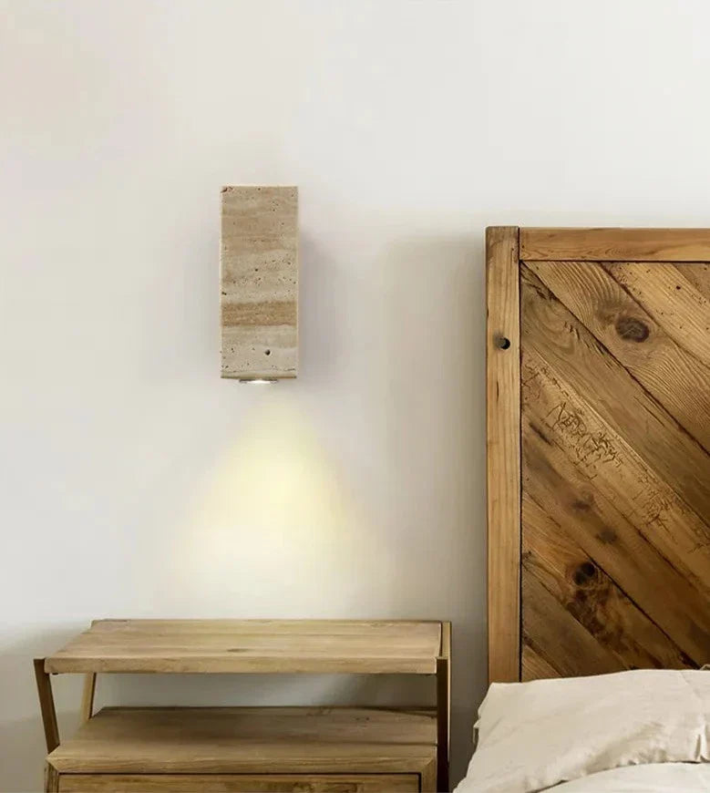 Travertin | Naturstein LED Wandleuchte Modern