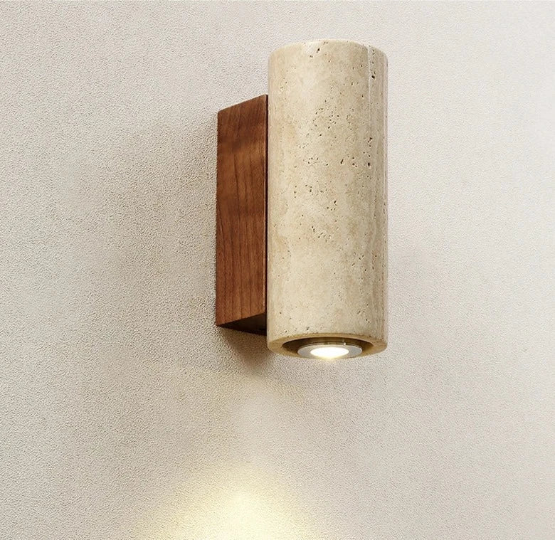 Travertin | Naturstein LED Wandleuchte Modern