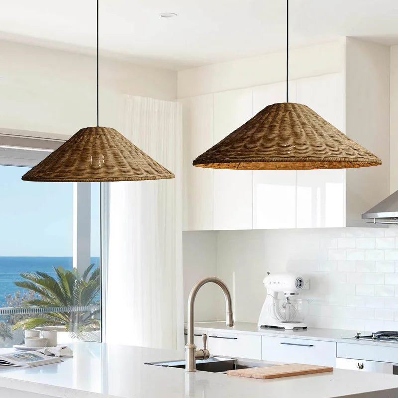 Ravena | Pendelleuchte im Rattandesign