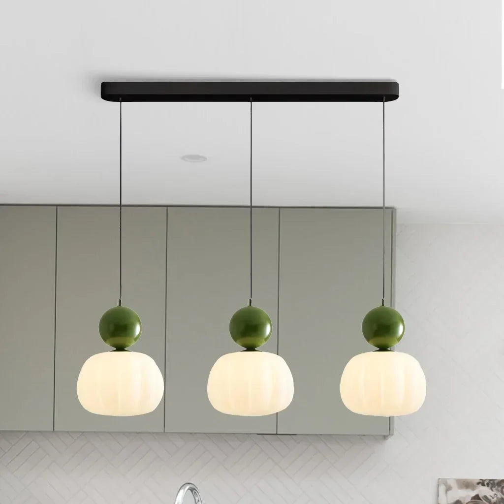 Lunero | Glas-Pendelleuchte mit Farbakzenten