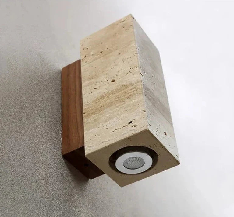 Travertin | Naturstein LED Wandleuchte Modern