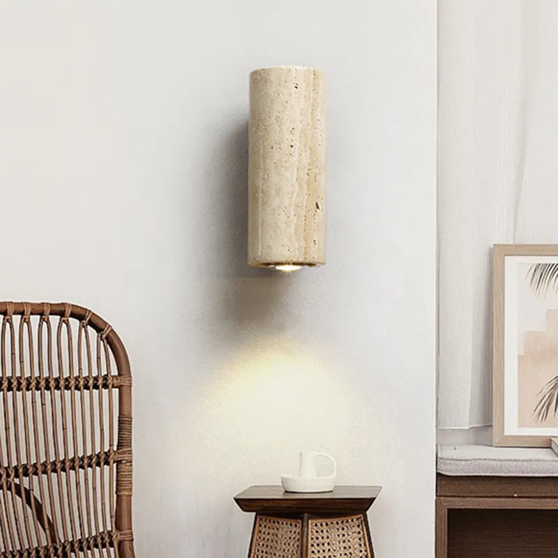 Travertin | Naturstein LED Wandleuchte Modern