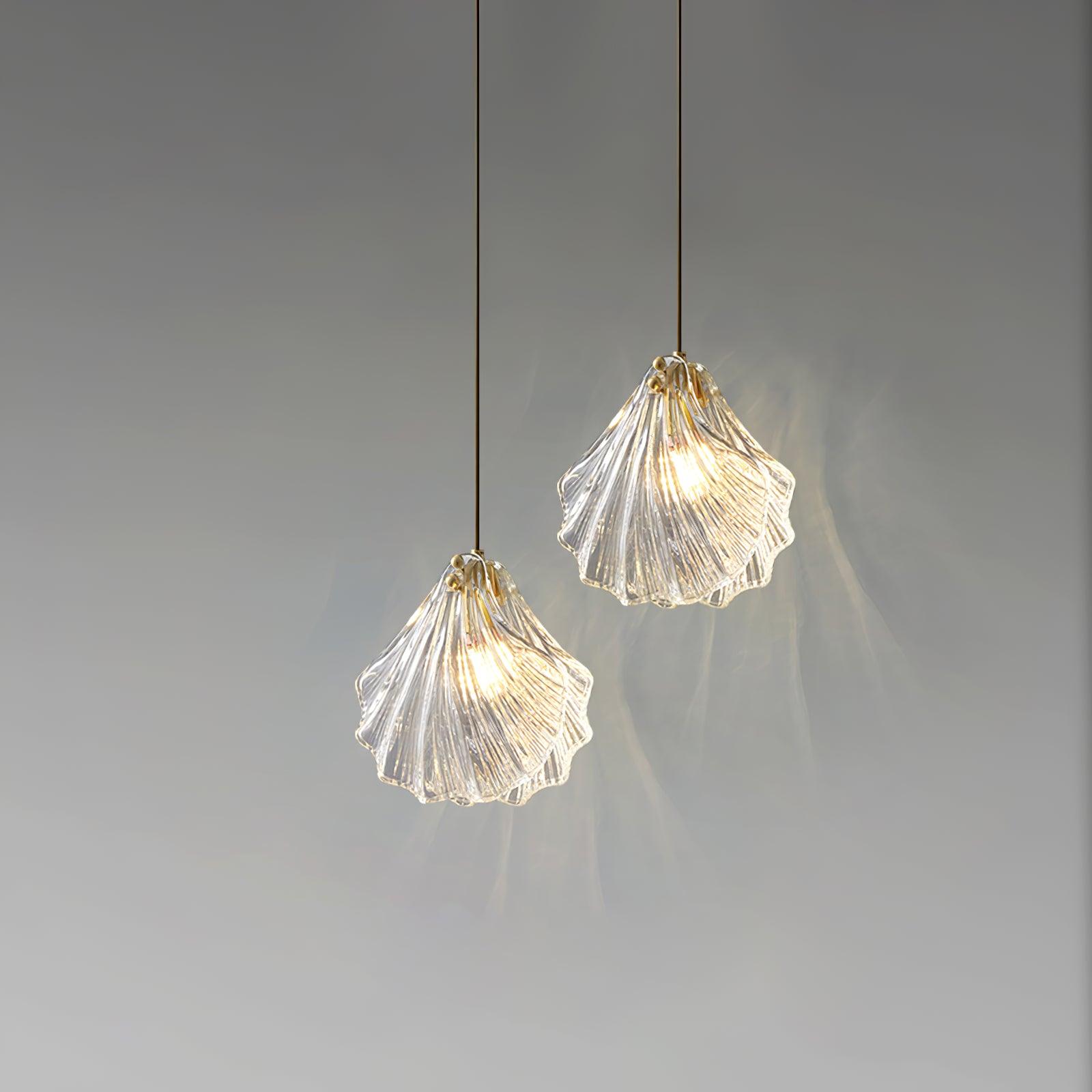 Coralia | Glas Pendelleuchte in Muschelform
